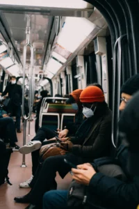 people taking sitting in a train